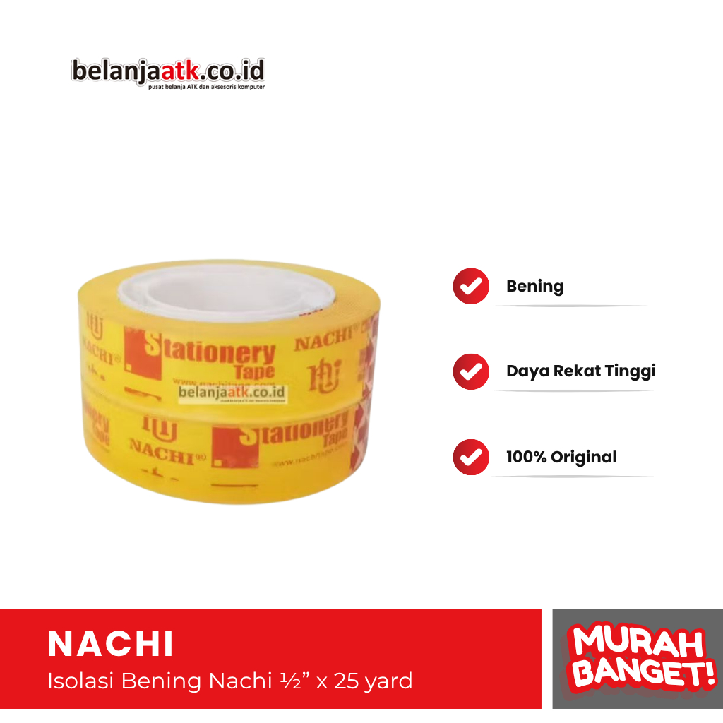 

Isolasi Bening Nachi ½” x 25 yard