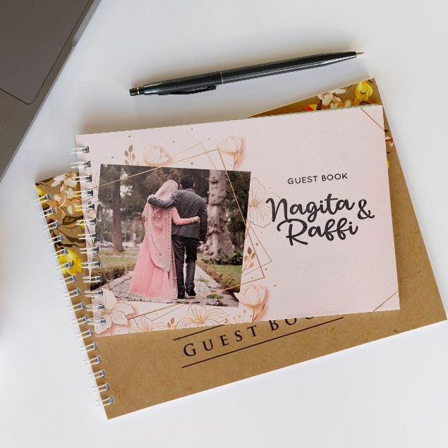 

Buku Tamu Pernikahan / Guest Book Wedding / Custom Cover / Ukuran A4 LandsCape