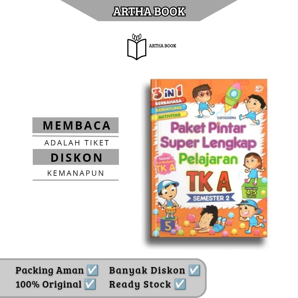 Paket Lengkap Buku Aktivitas Anak Tk A Semester 2