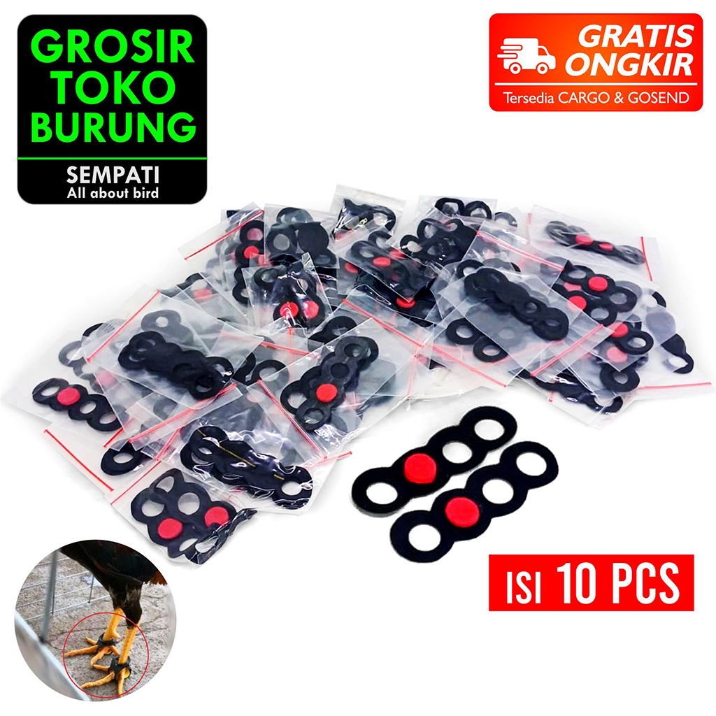 SEMPATI GROSIR Sepatu Ayam Isi 10 Pasang Sepatu Selop Anti Tubug Bahan Karet Alas Kaki Ayam Bungkus 