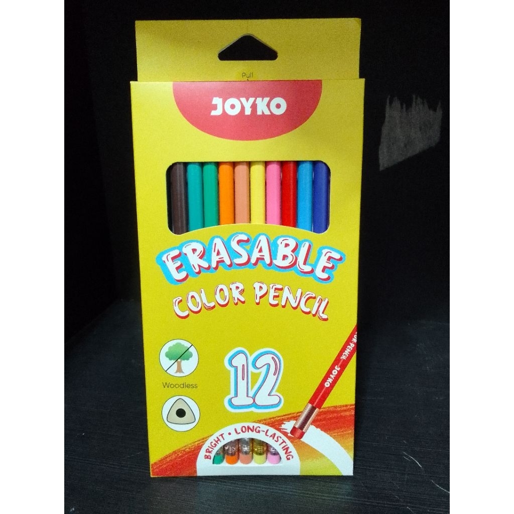 

(1 PCS) PENSIL WARNA 12W ERASABLE JOYKO