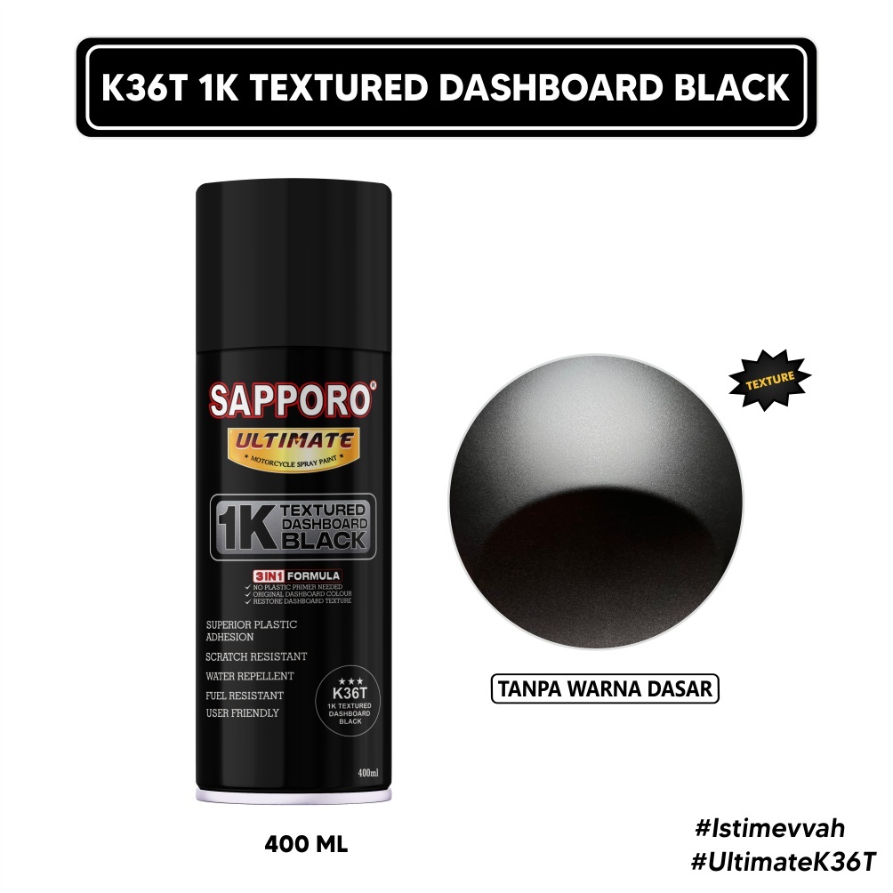 SAPPORO ULTIMATE K36T 1K TEXTURED DASHBOARD BLACK / SAPPORO SPRAY
