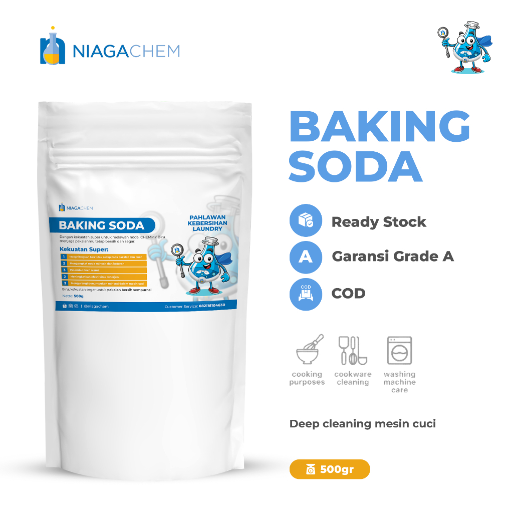 

Soda Kue/ Baking Soda (Sodium Bicarbonate Soda) 500grm
