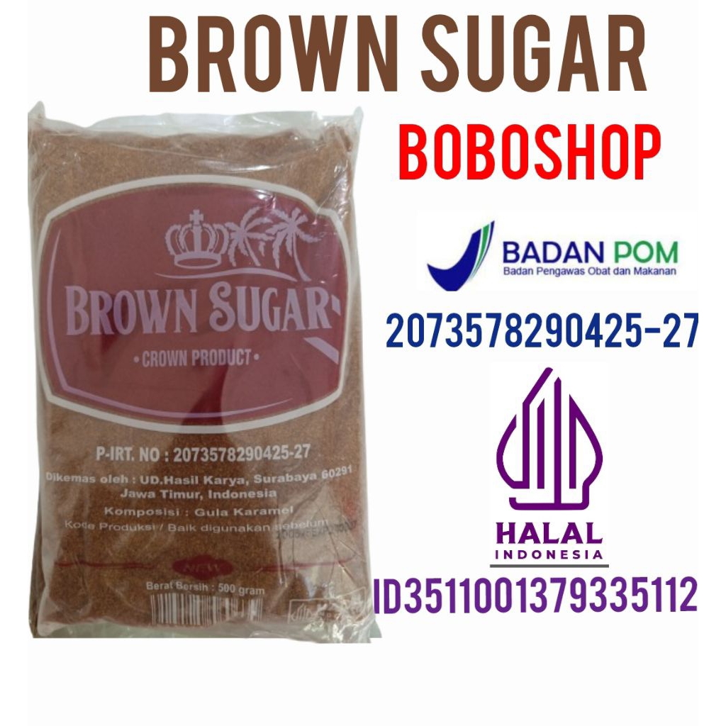

BROWN SUGAR/GULA AREN BUBUK KEMASAN 500 GRAM