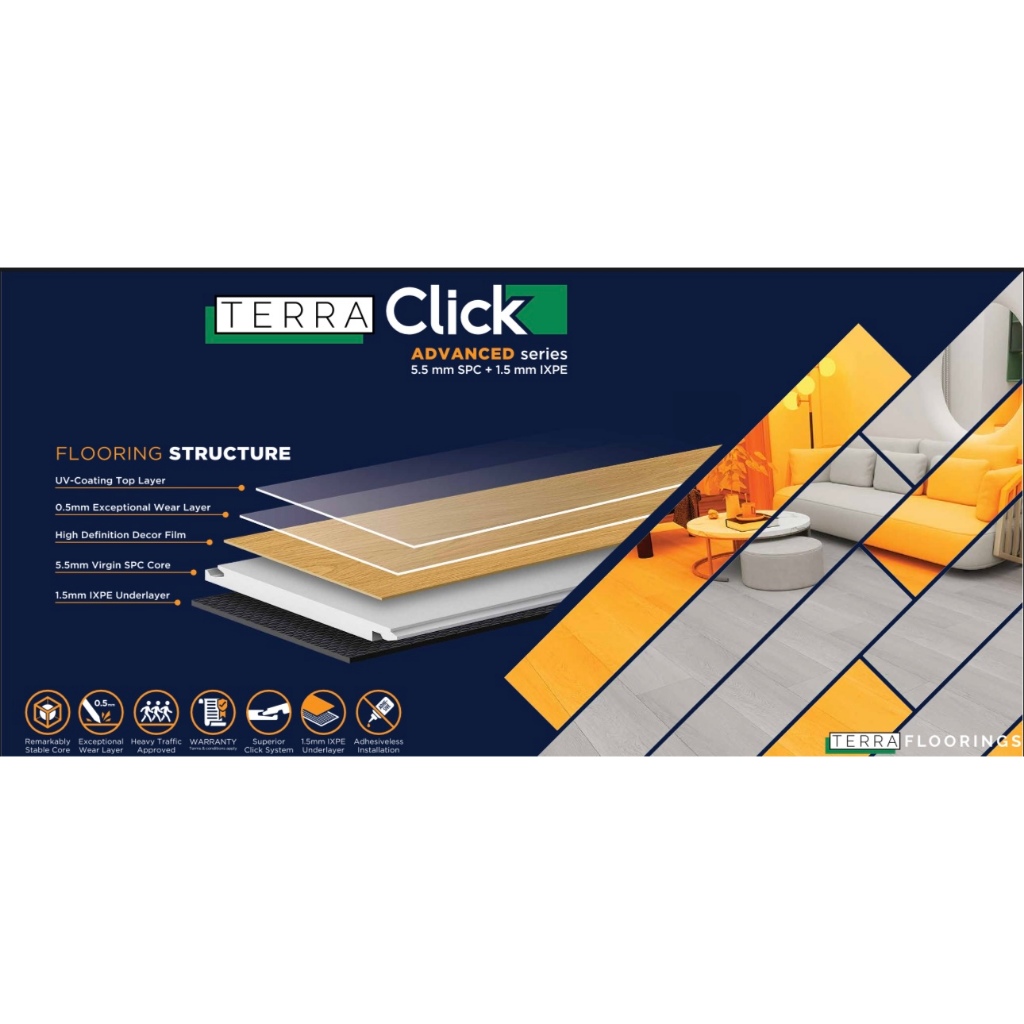 Lantai SPC Terra Click 7mm