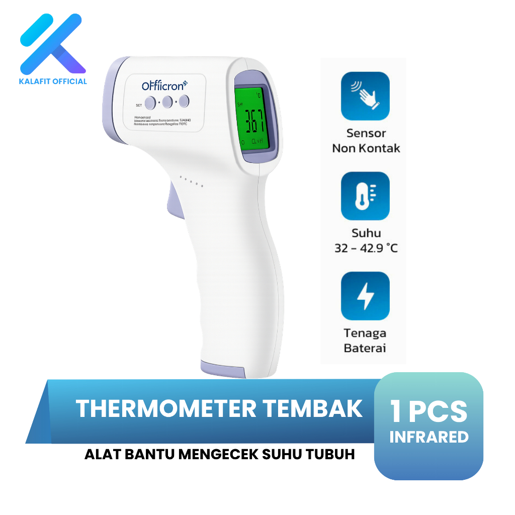 TaffOmicron Termometer Tembak Alat Ukur Suhu Badan AD801