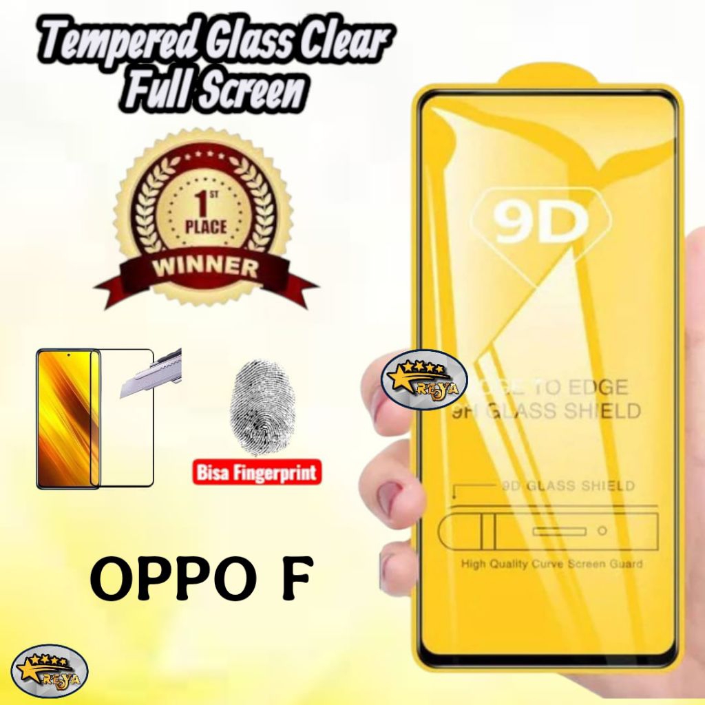 Tempered glass FULL 9D KACA anti gores OPPO F1 F1F F1S F3 F5 F7 F17 F19 PRO PLUS YOUTH F9 F11 R17