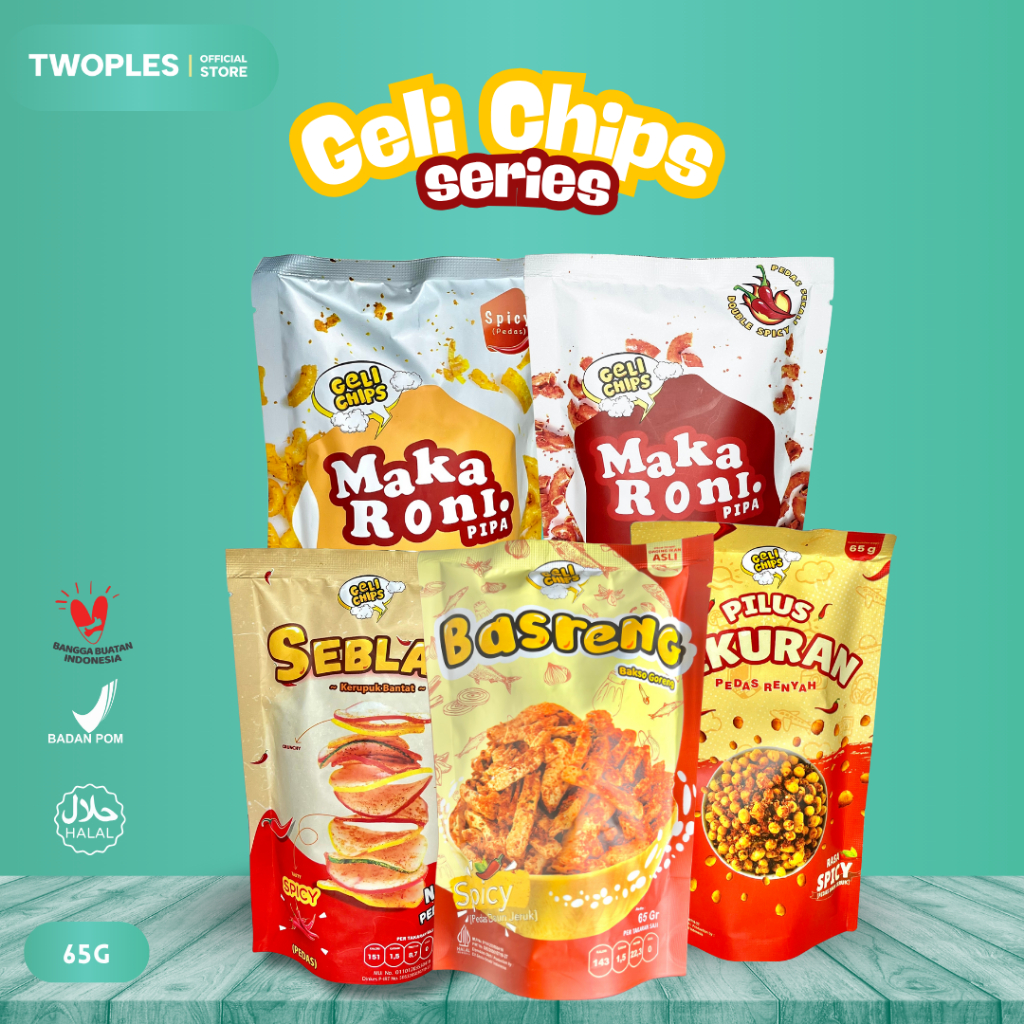 

Geli Chips Snack Viral Pedas Gurih Cemilan Renyah Kekinian