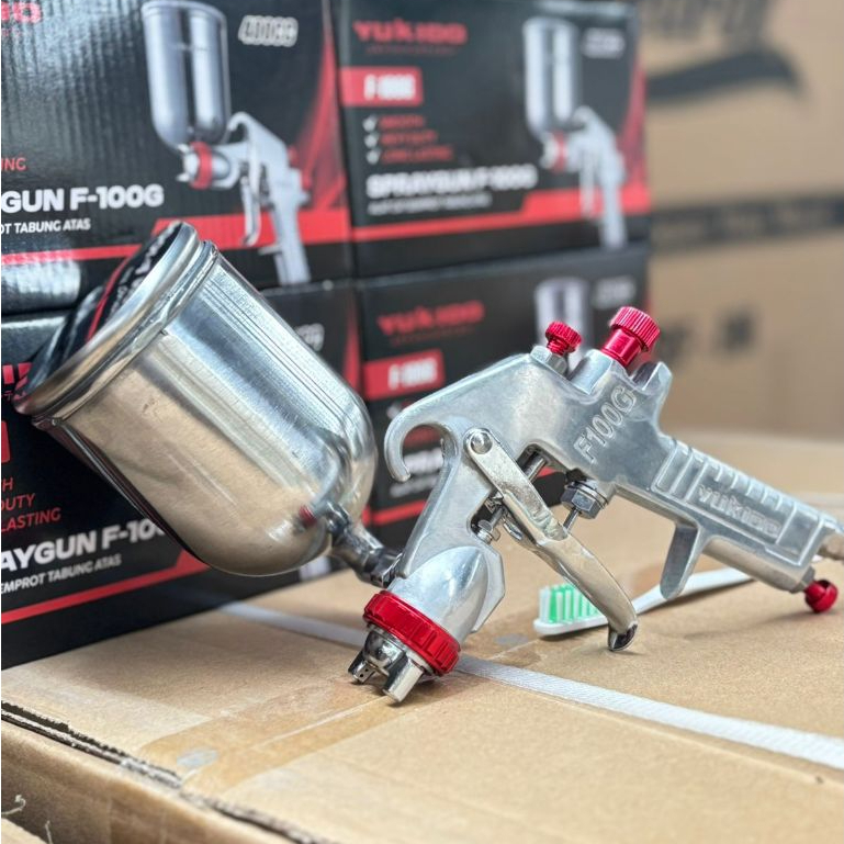 Spray gun F100G YUKIDO spray gun f100 tabung atas spet cat kompresor