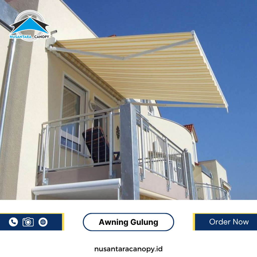 Awning Lipat Buka Tutup Berkualitas & Bergaransi - Kanopi Awning Murah untuk Rumah & Usaha Tangerang