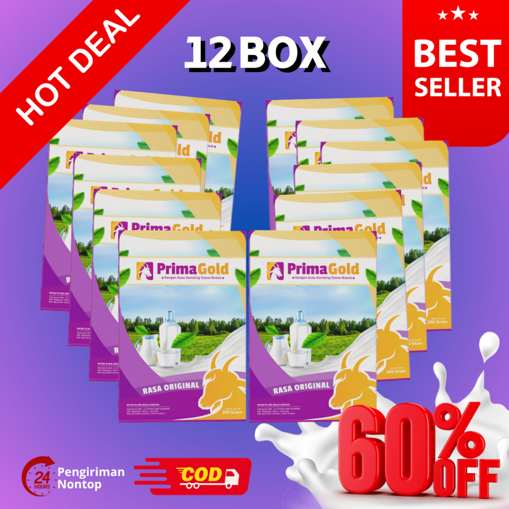 

Paket Promo 12 Box Primagold Susu Kambing Etawa