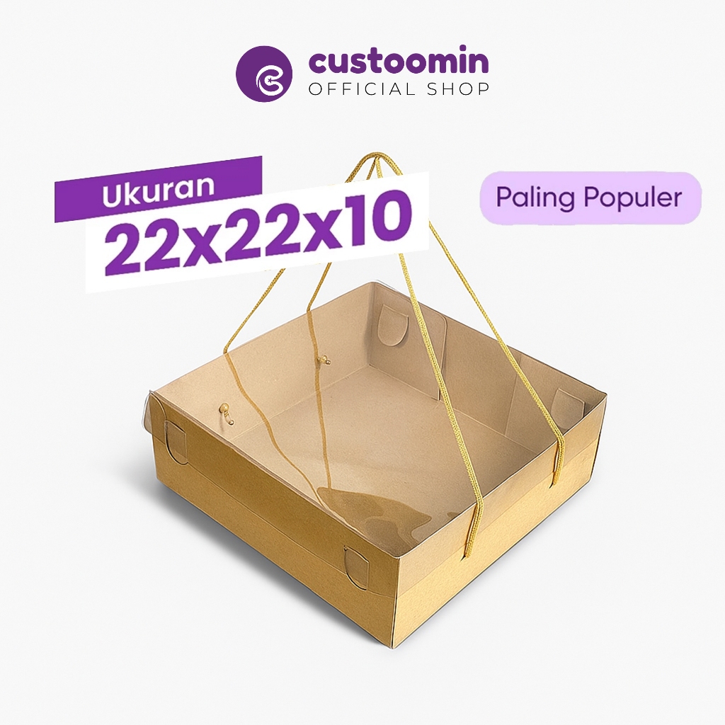 

2210CJ Kardus Cake Jinjing (Ukuran 22x22x10 cm) - Kotak Cake - Kotak Kue - Kotak Bolu | Custoom.in