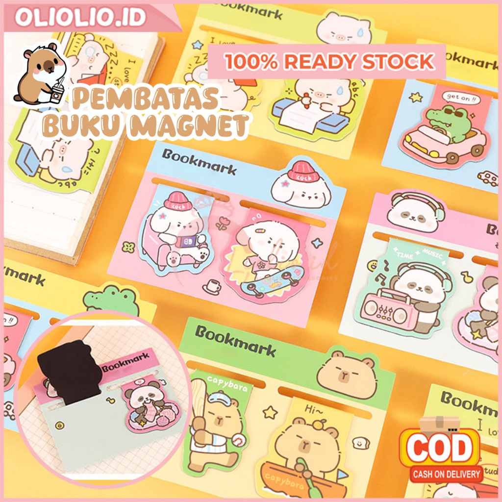 

Pembatas Buku Magnet Motif Karakter Kartun Lucu Penanda Catatan Kertas Kekinian