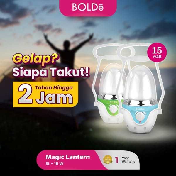 Emergency Lampu Portable BOLDe MAGIC LANTERN Daya Tinggi Baterai Besar USB Charge