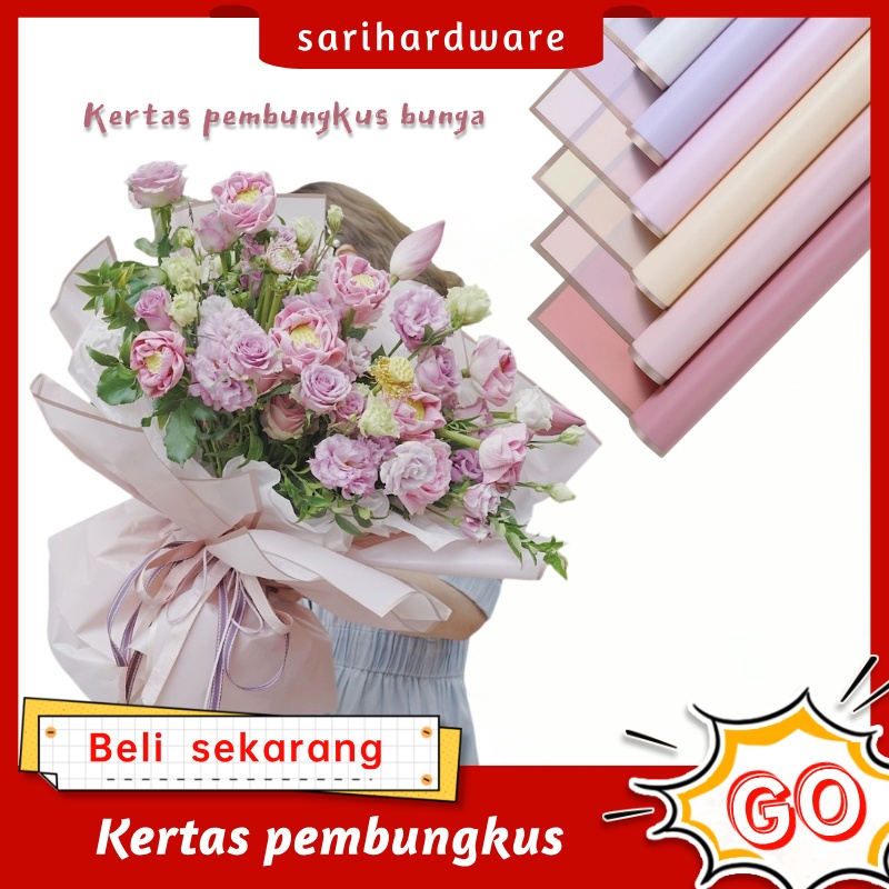 

Kertas Cellophane Bunga Warna Solid Polos dengan Garis Emas/Tahan Air/20 Lembar Per Bungkus