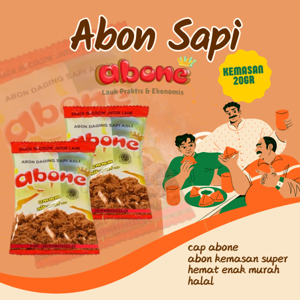 

Abon Sapi Murah Enak 5ribuan kemasan 20gram cap abone abon boyolali