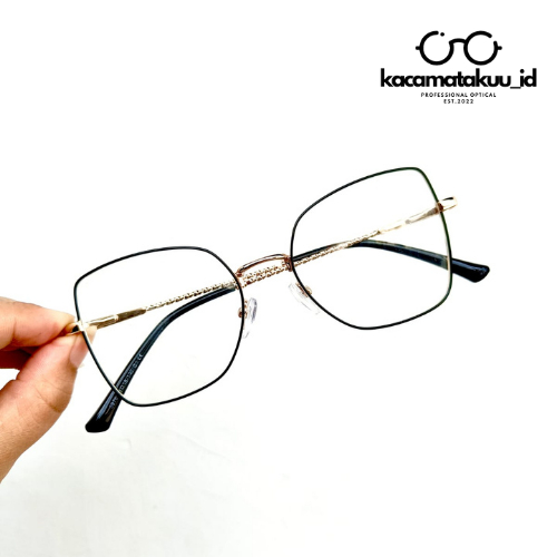 Kacamatakuu_id  Kacamata Frame Terbaru Bahan Besi Tipis Ringan Kotak Oversize Ada Nosepad Bisa Norma
