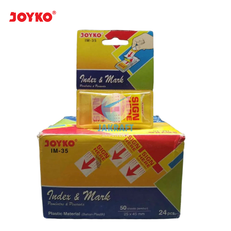 

(24 Set) GROSIR Memo Tempel SIGN HERE JOYKO Index & Mark IM-35 Panah Bening Transparan Arrow Transparent Sticky Notes | PACK