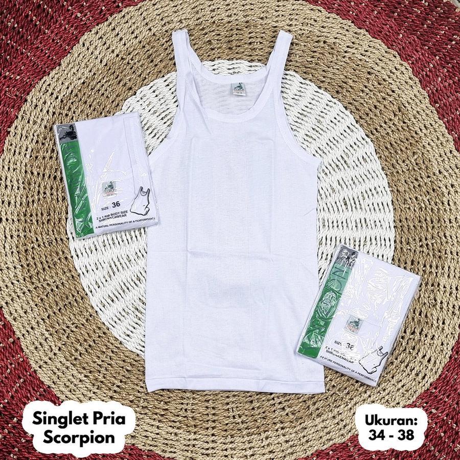 Singlet Scorpion ( ISI 3 Pcs, 6 Pcs, 12 Pcs ) Singlet Scorpion | Singlet Pria | Kaos Dalam Pria Salu