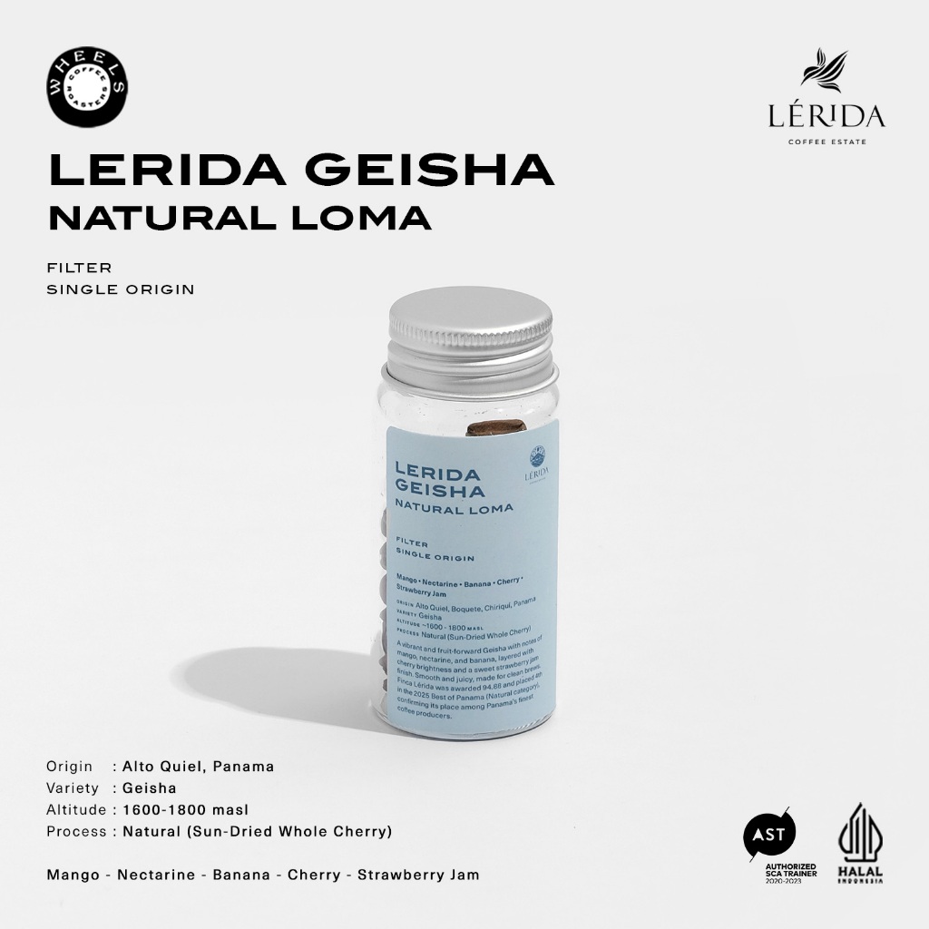 

Lerida Geisha Natural Loma Single Origin Filter Specialty Wheels Coffee Roasters