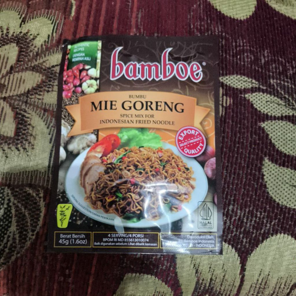 

BAMBOE BARU BUMBU MIE GORENG 45 GR SPICE MIX FOR INDONESIAN FRIED NOODLE