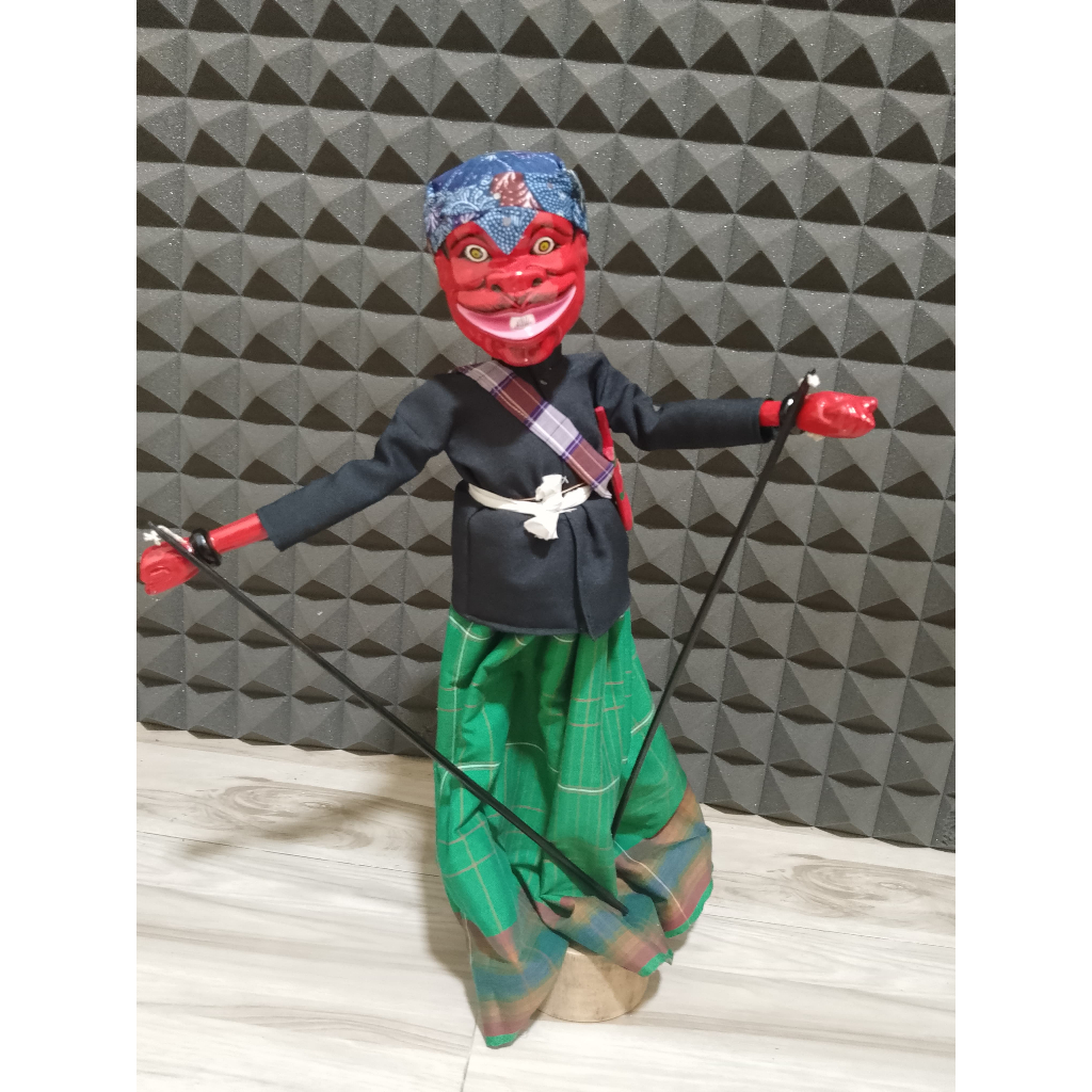 Wayang golek cepot kualitas pentas tinggi 75cm