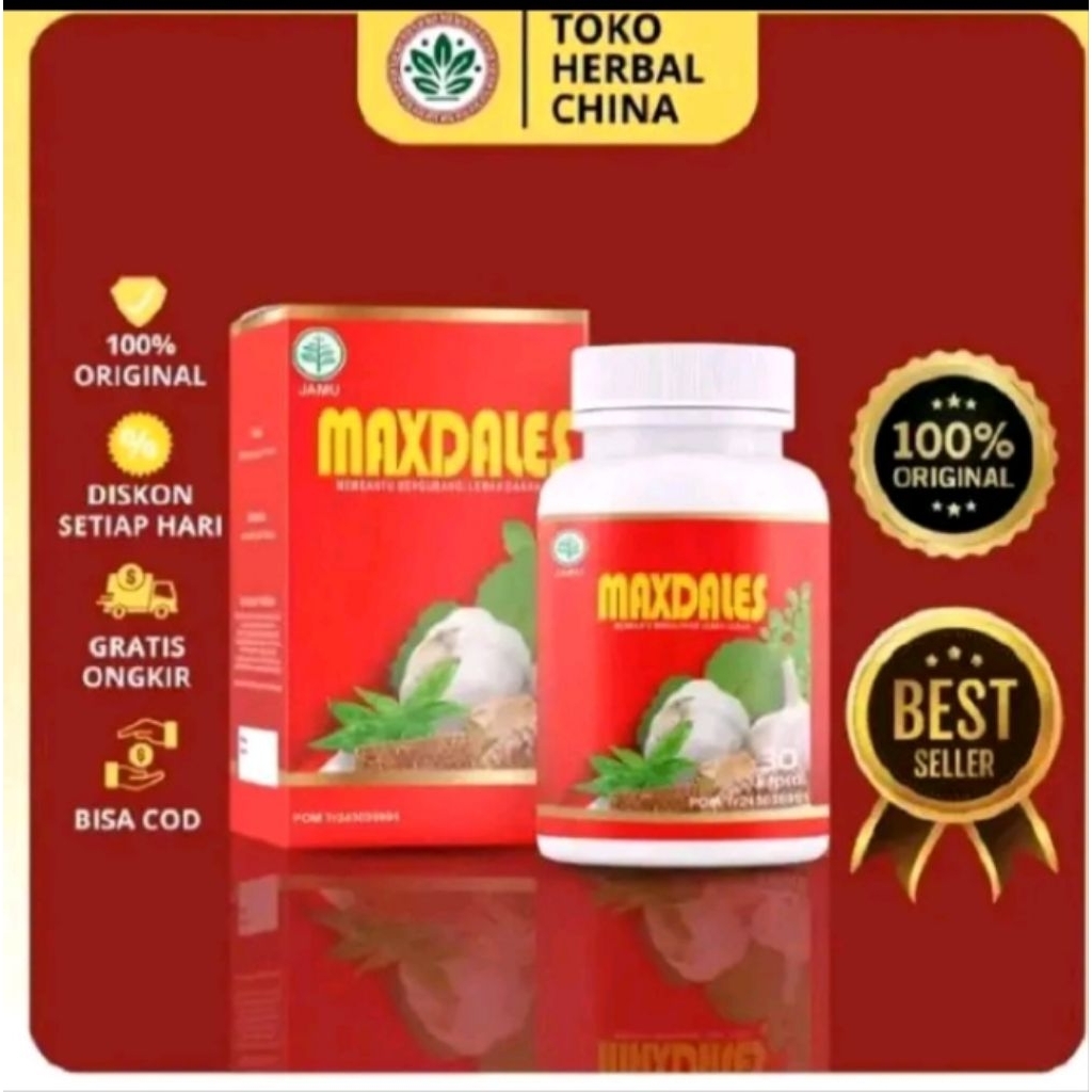 MAXDALES - MAXDALES HERBAL ORIGINAL  100% - MAXDALES HERBAL ALAMI UNTUK - STROKE - KOLESTROL - DARAH