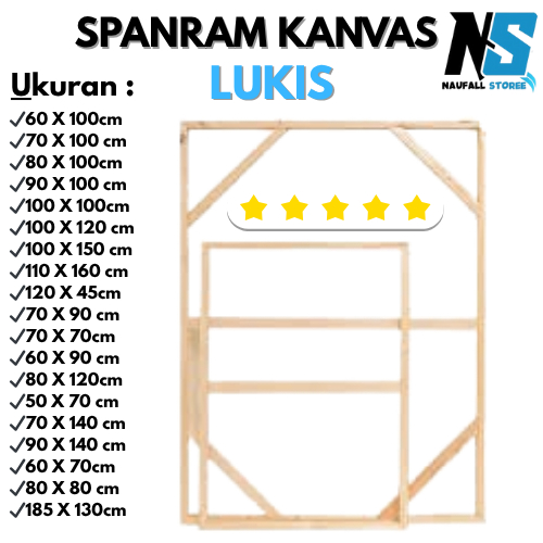 

SPANRAM KANVAS LUKIS/FREAM KAYU UKURAN JUMBO