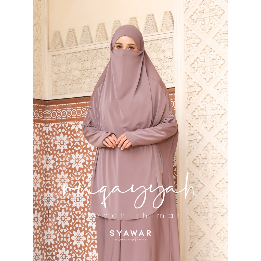 SYAWAR Ruqayyah French Khimar Jersey ITY Premium | Khimar Bandana Jumbo Ringan Jatuh Lembut