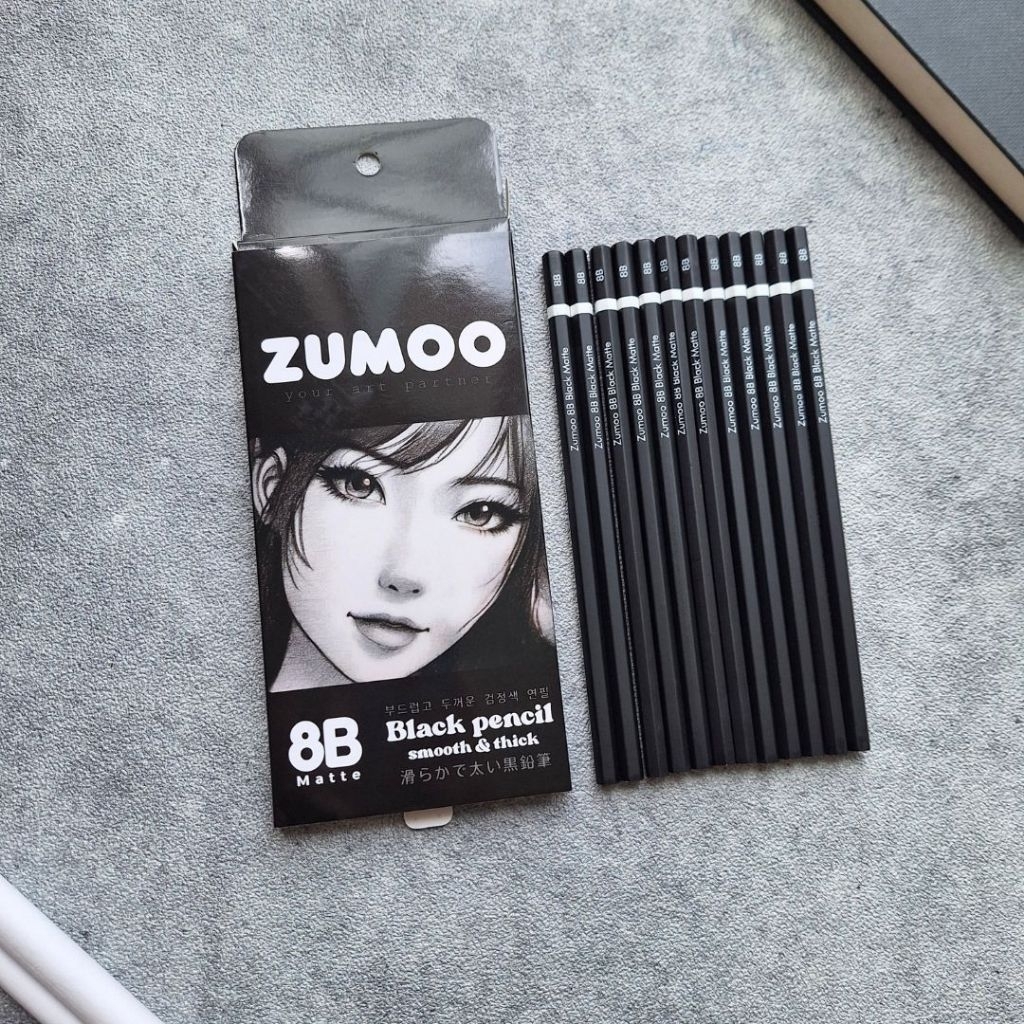 pensil black 8B matte zumoo hemat lebay.
