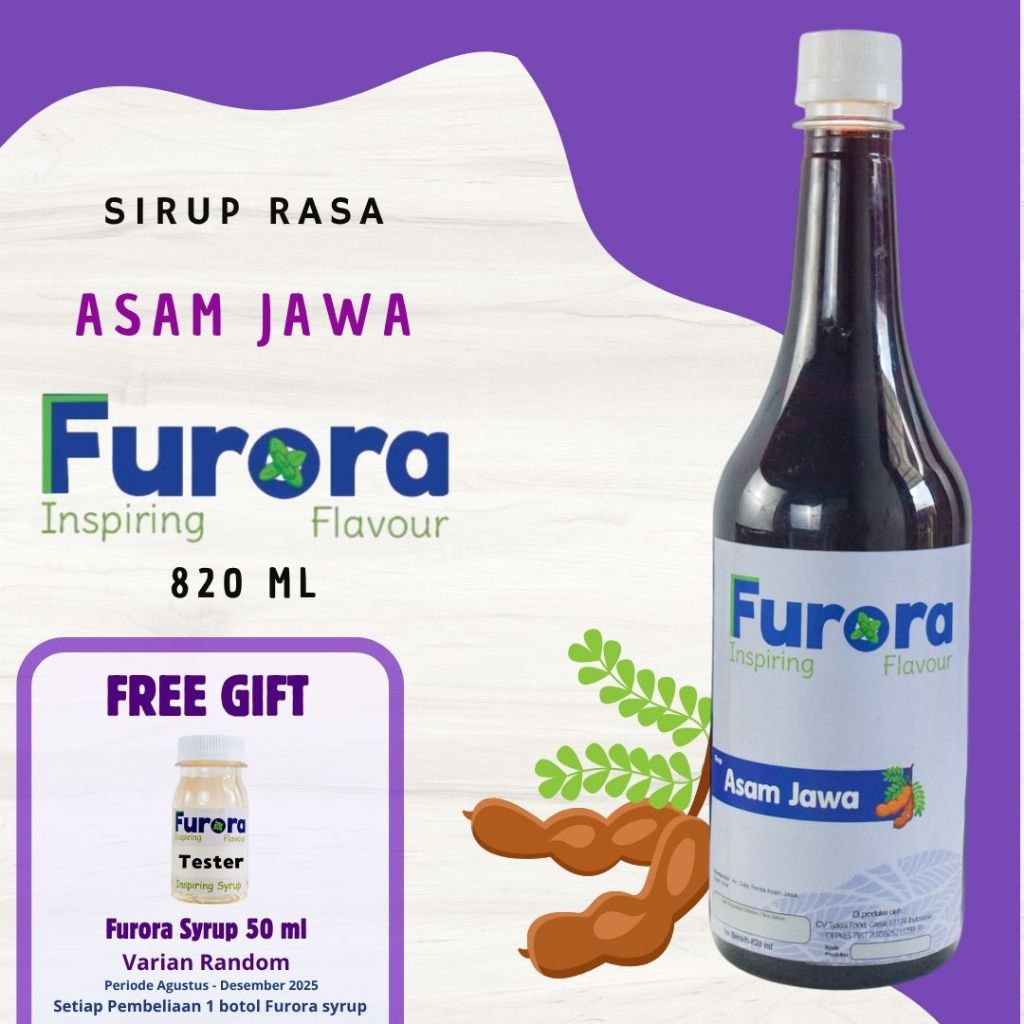 

Sirup Asam Jawa 820 ml - Furora Syrup l Sirup Jawa l Tamarind