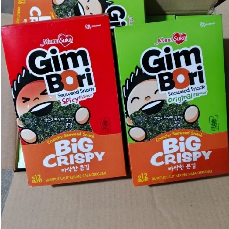 

Snack Rumput laut Big Gim 1 boks (12 sachet)
