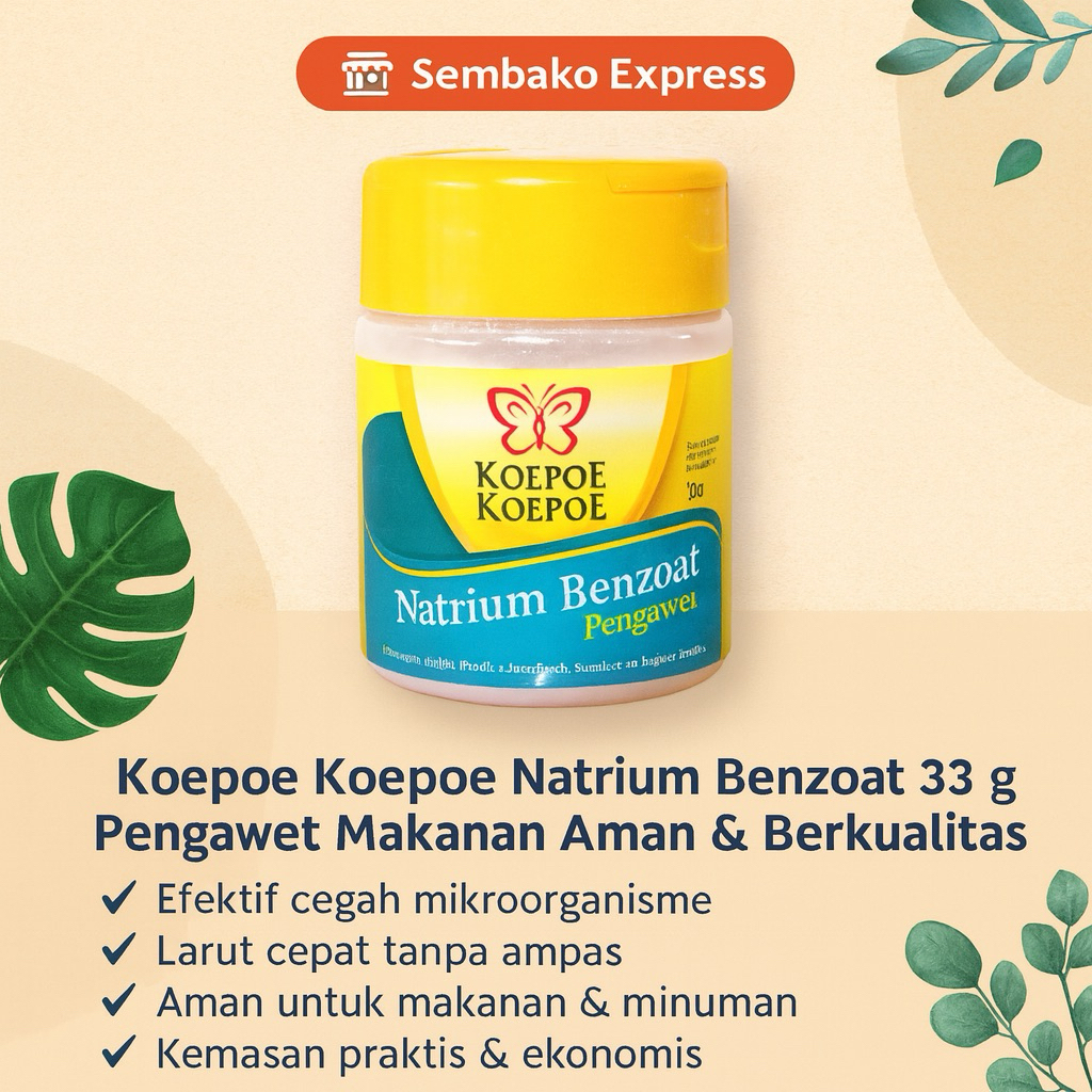 

Koepoe Koepoe Natrium Benzoat 33g – Pengawet Makanan Aman dan Efisien