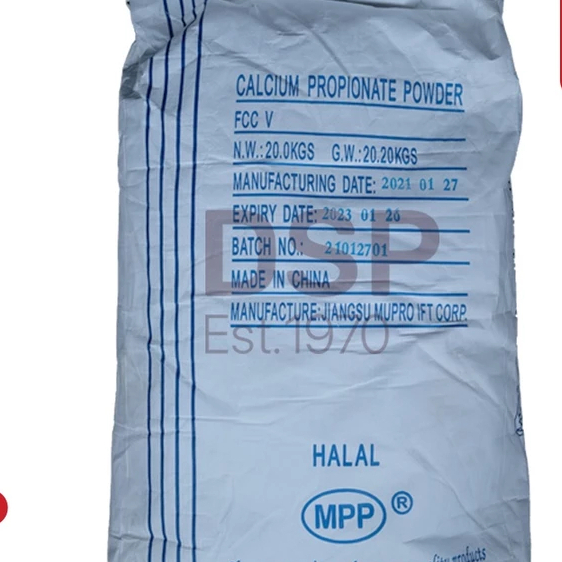 

Calcium Propionate Powder Mupro Ex. RRT Food Grade Anti Tengik 1 Kg / Powder Bahan Pangan