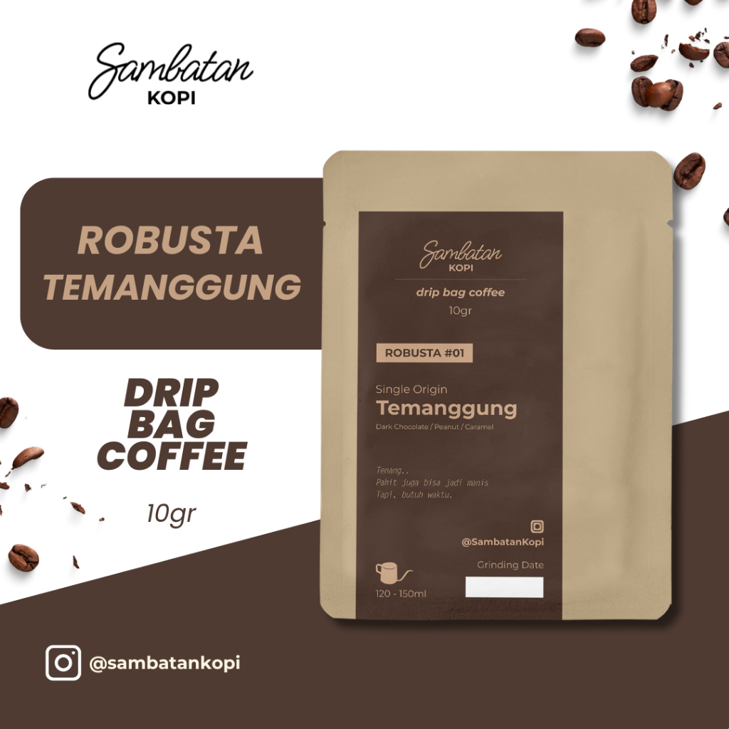 

Sambatan Kopi Robusta Temanggung Drip Bag Coffe Kopi Filter
