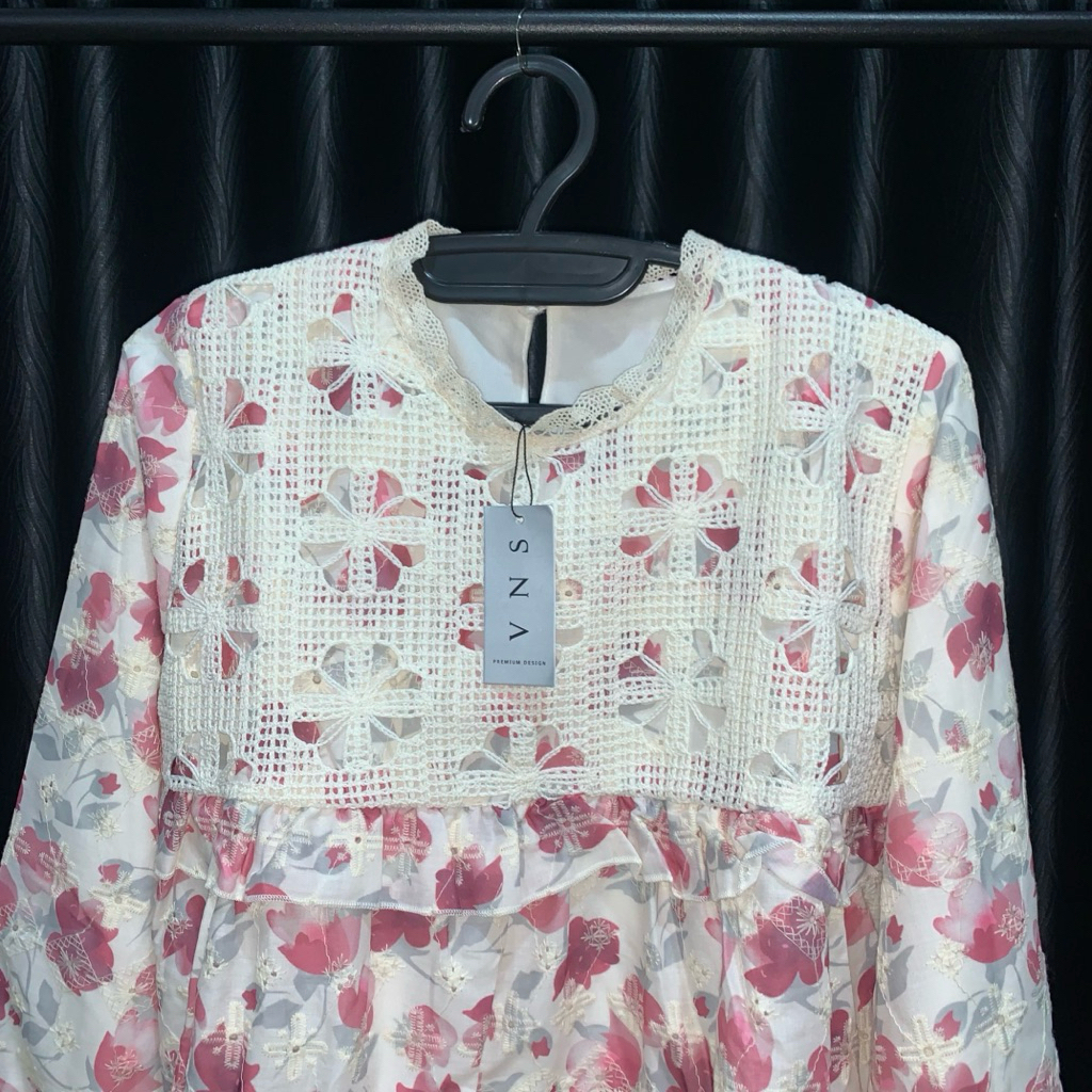 NEW atasan katun bordir brukat dusty by VNS