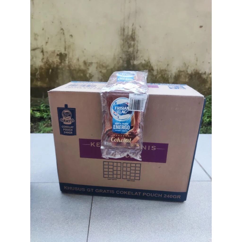 

susu Frisian flag coklat/putih 1 dus isi (120 sachet)