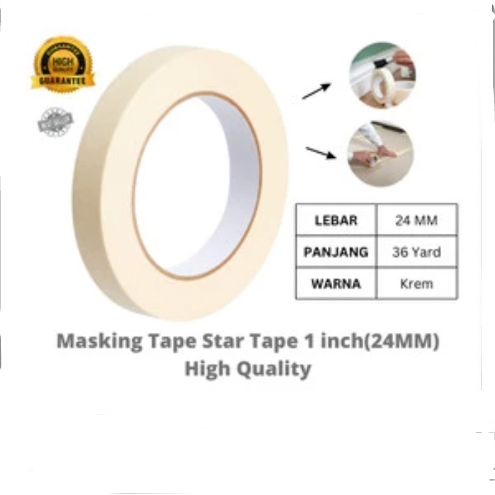 

LAKBAN KERTAS/ MASKING TAPE 1"(24 MM) MURAH!!! BEST QUALITY