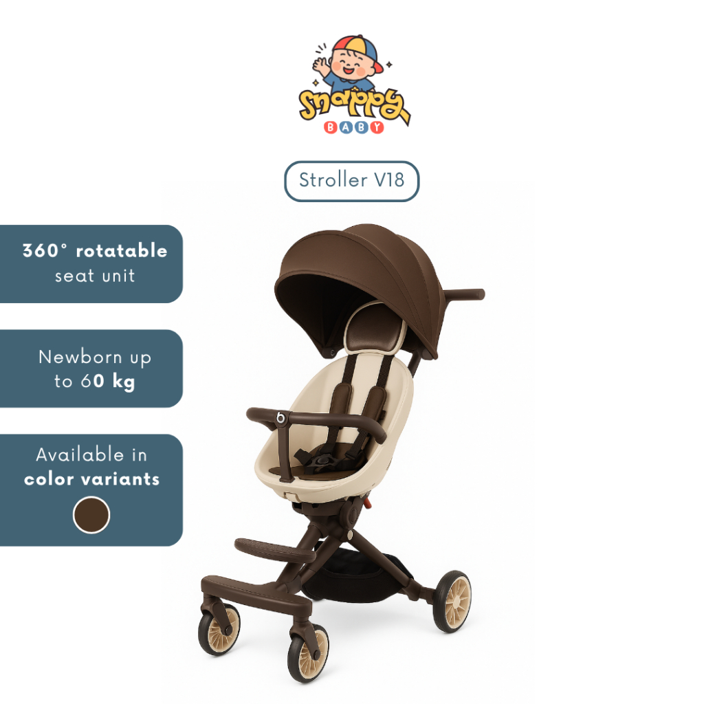 Snappy Baby - Stroller Bayi Lipat Putar Travelling Magic Stroller V18 - Stroller Lipat Putar - Trave