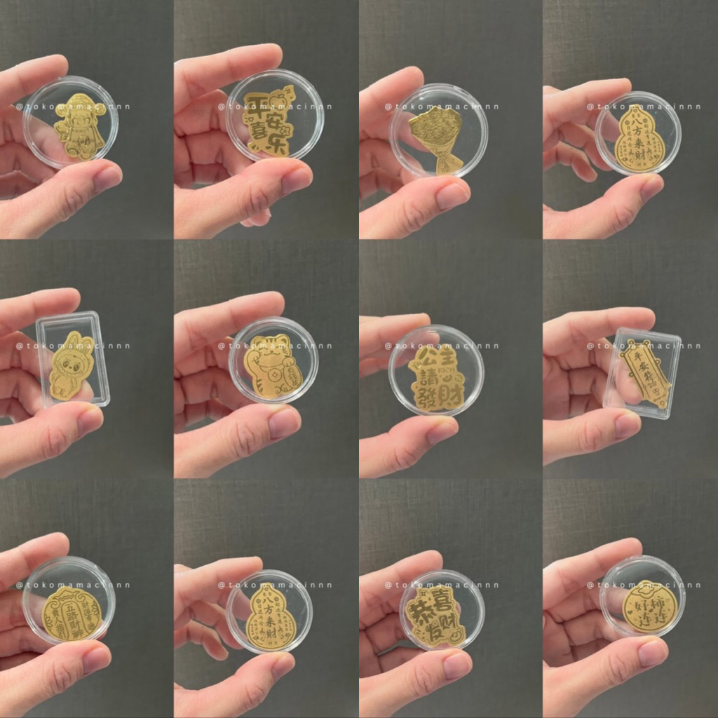 PATCH PHONE / STICKER HP GOLD EMAS 24K STICKER KEBERUNTUNGAN HOKI BERKAT