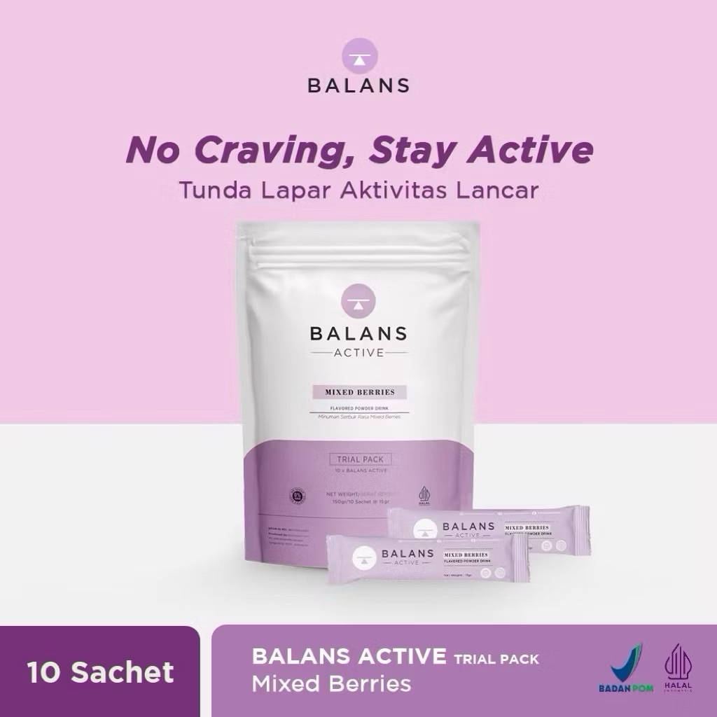 

INSTANT!!! Balans Active Trial Pack | Mixed Berries | Fiber & Probiotics Drink - isi 10 Sachet - Sabun Rempah by RaysaClink ( isi 6 pcs ) - Sabun rempah raysa clink