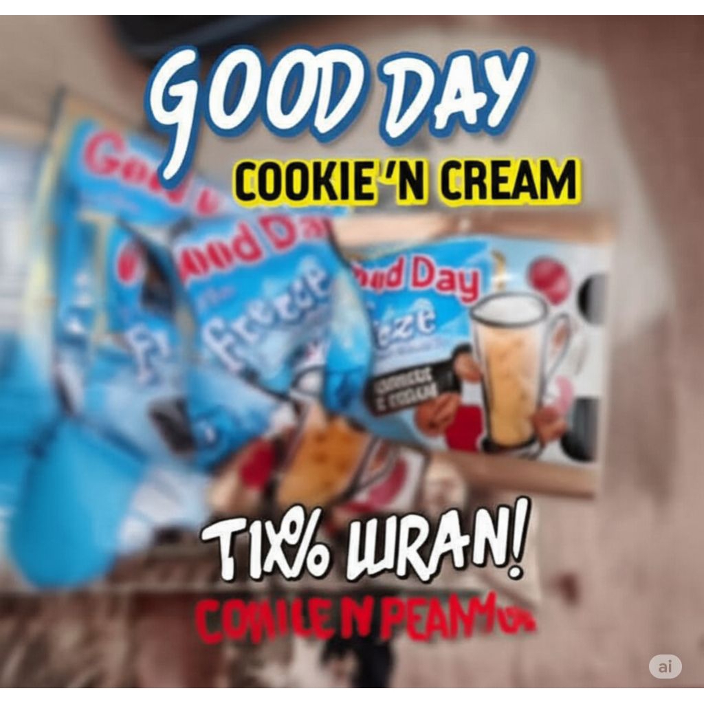 

Good day Freeze Cookies N Cream 10sachet Coffee kopi lce