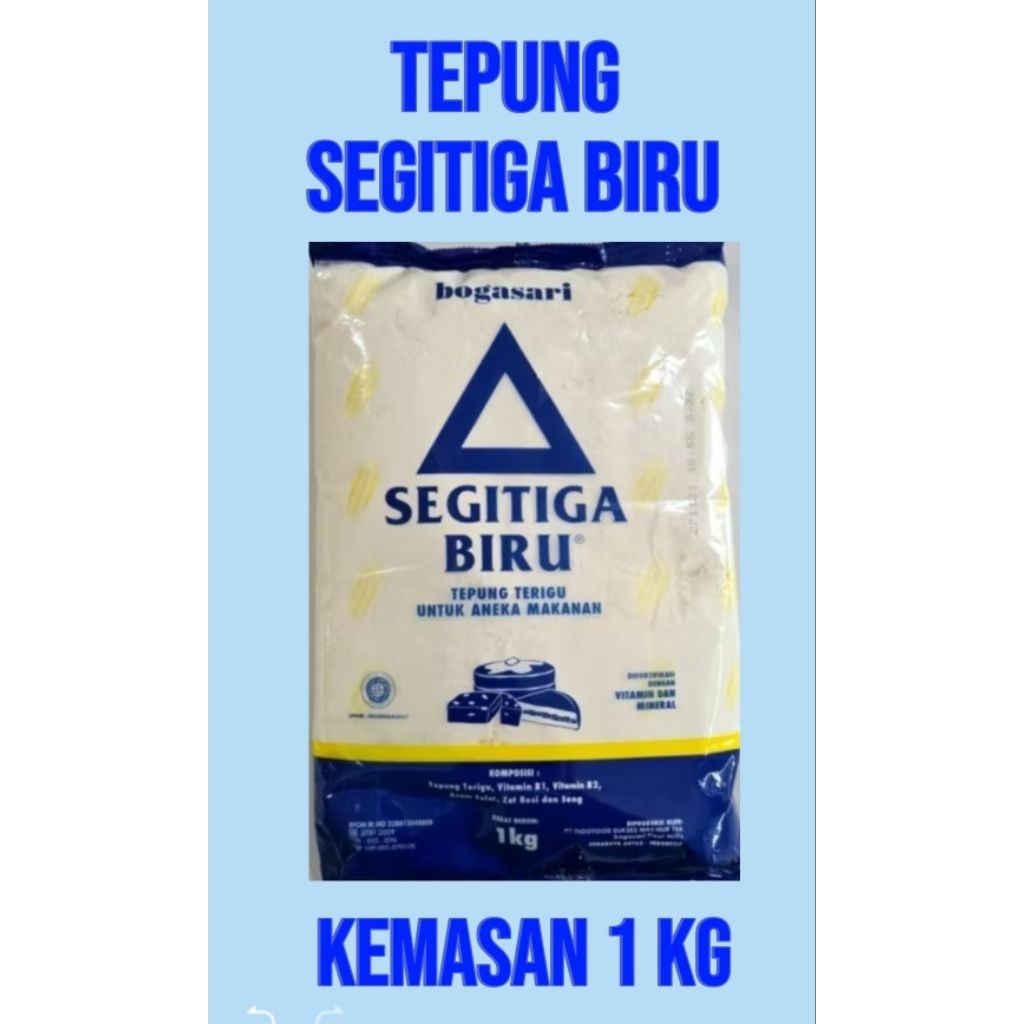 

TEPUNG SEGITIGA BIRU PACK 1 KG [PROTEIN SEDANG]