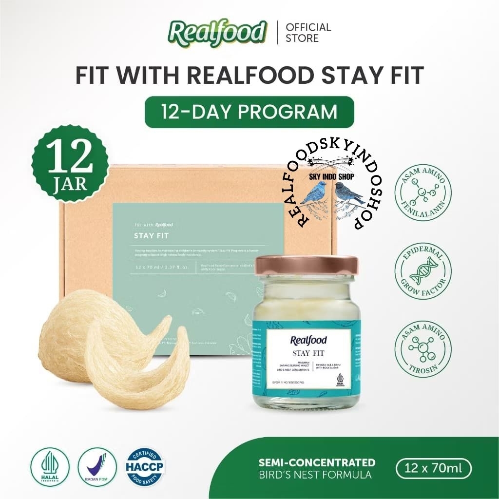 

Realfood Stay Fit 6 Botol & 12 Botol Diskon Harga ( Minuman Sarang Burung Walet ) RSIS