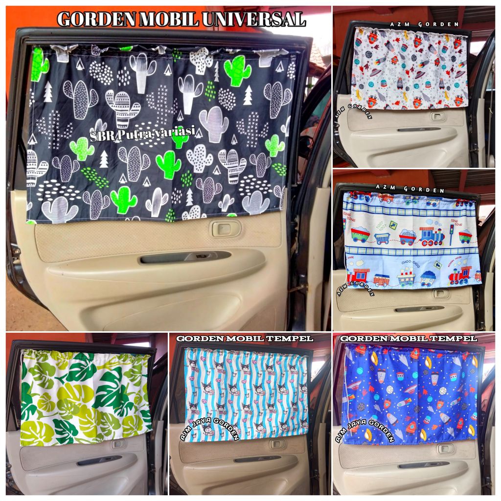 gorden mobil Tempel / gorden pintu mobil / korden mobil / Tirai mobil kaca samping /gorden mobil ana