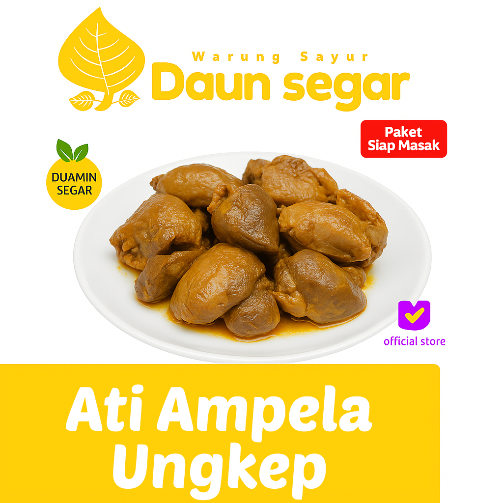 

Daun segar - Ati Ampela Ungkep Siap Goreng Bumbu Meresap, Gurih Mantap