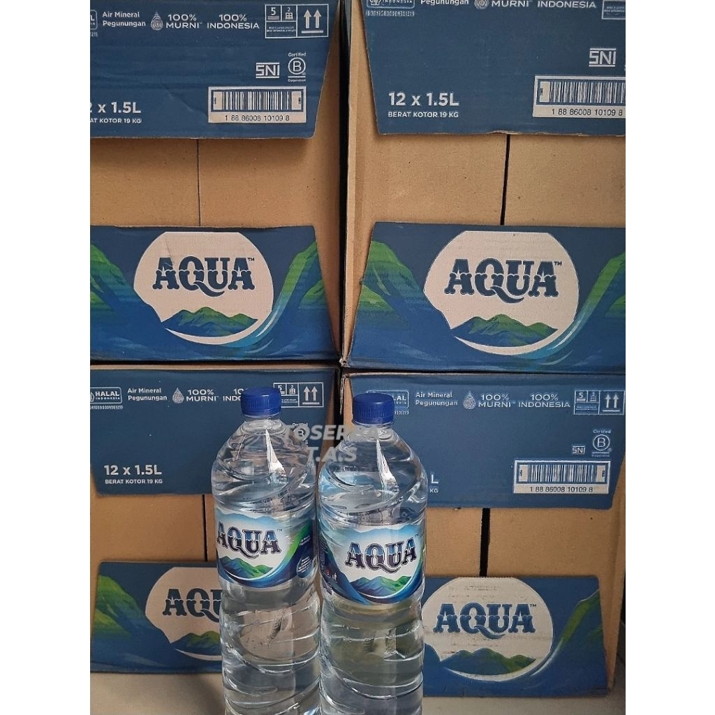 

AQUA BOTOL AIR MINERAL AQUA 1.5LITER isi 12Botol harga per DUS EXP 2027 TERMURAH [PROMO]