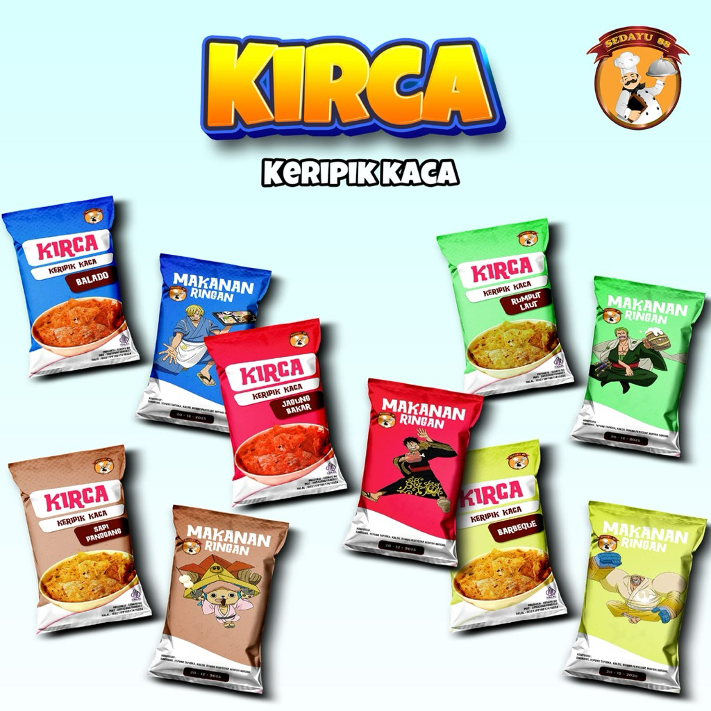 

ISI 100PCS KERIPIK KACA SEDAYU88 MIX VARIAN RASA ECER 1000
