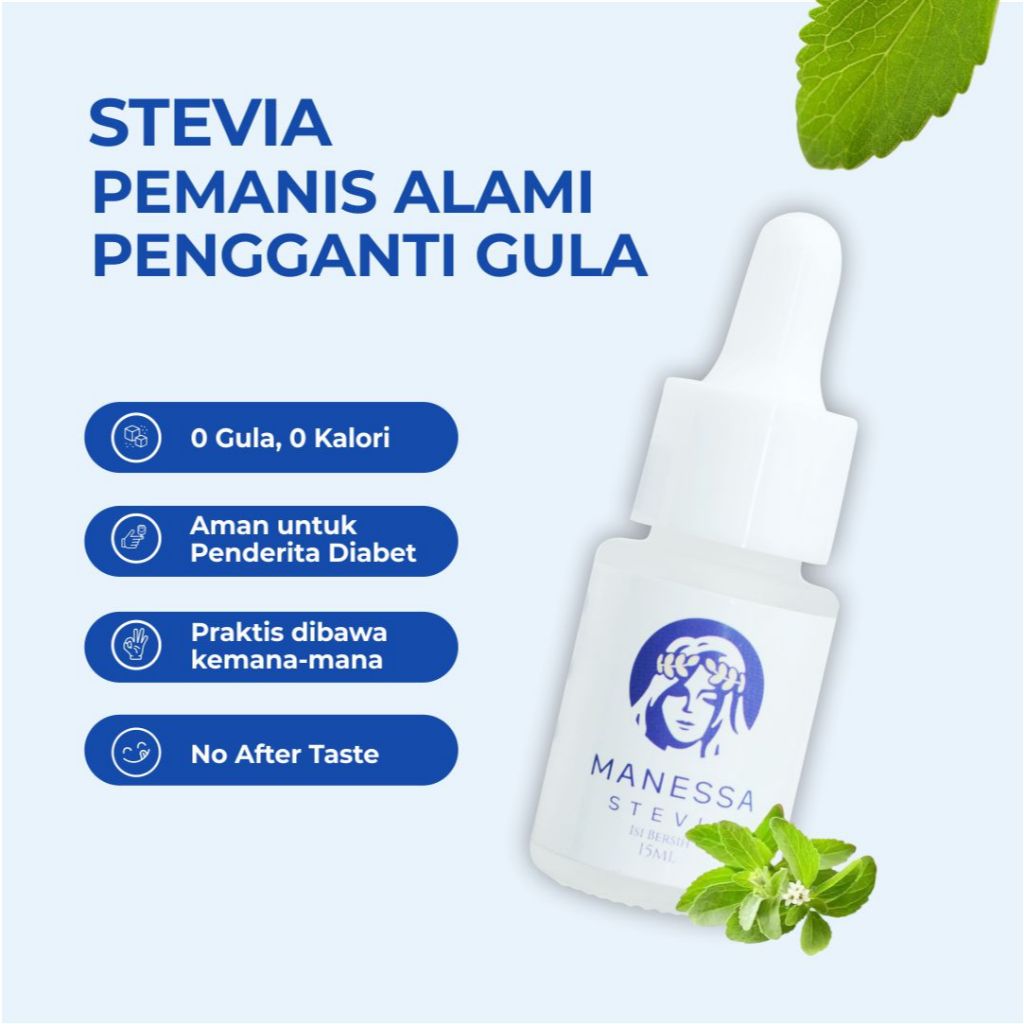 

MANESSA STEVIA | BELI 1 GRATIS 1 Pemanis Alami Stevia Nol Kalori | Tekanan Darah Stabil & Normal Kembali