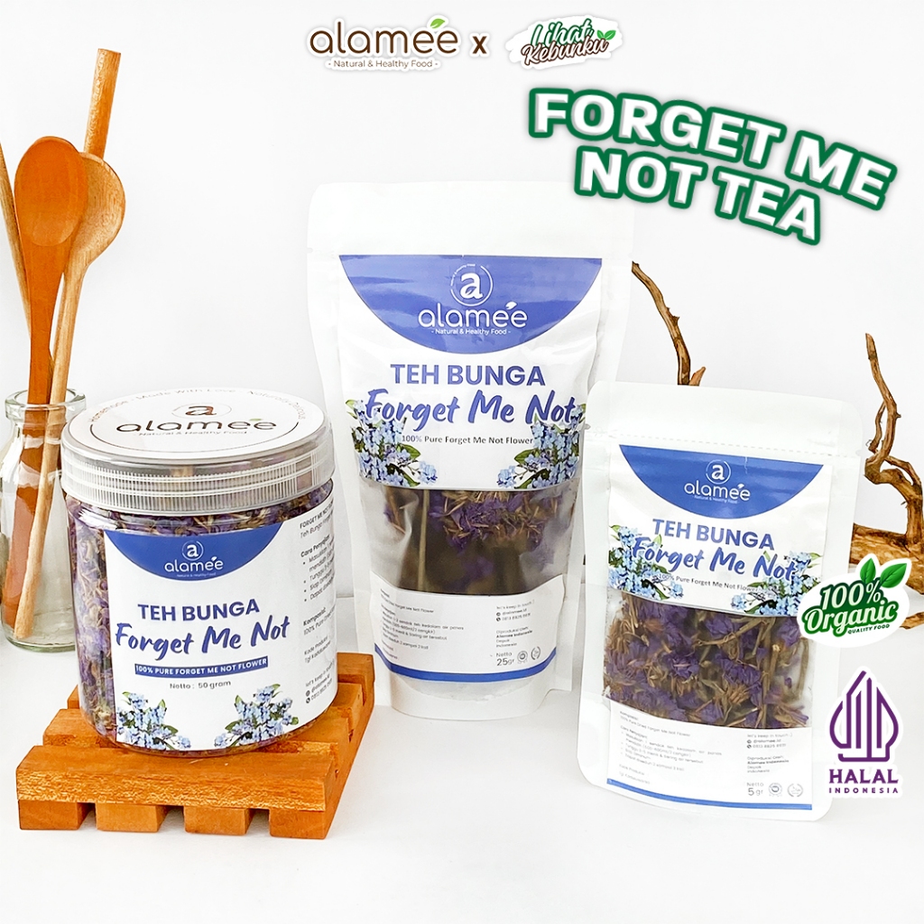 

ALAMEE Teh Bunga Forget Me Not Flower Tea Organik Kering Dried LIHAT KEBUNKU